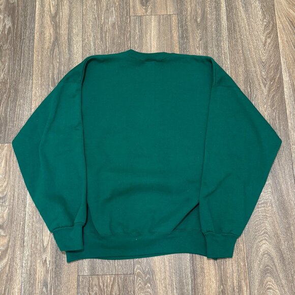 VTG Sylvester the Cat Sweatshirt Men's XL Green Looney Tunes Crewneck 90s Hanes - Picture 5 of 9